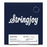 Stringjoy 5-String Nickel-Wound Bass Strings - Long Scale Light Top Heavy Bottom Gauge (.045-.130)