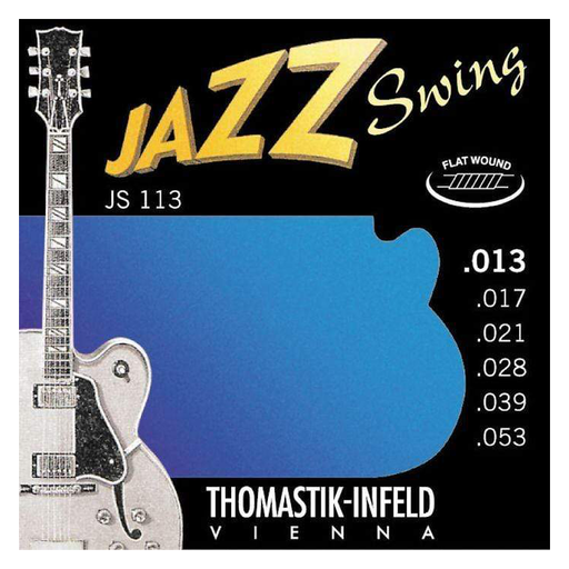 Thomastik-Infeld Jazz Swing Series Flat-Wound Electric Guitar Strings - JS113 Medium, .013-.053