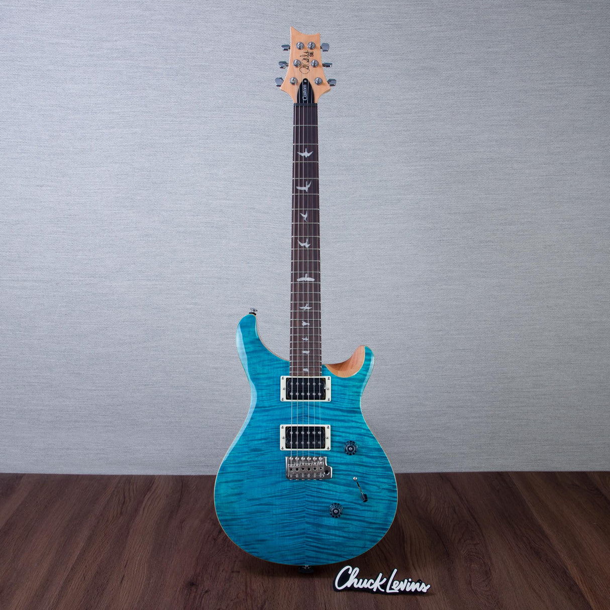 PRS SE Custom 24 Electric Guitar - Blue Matteo/Natural Back