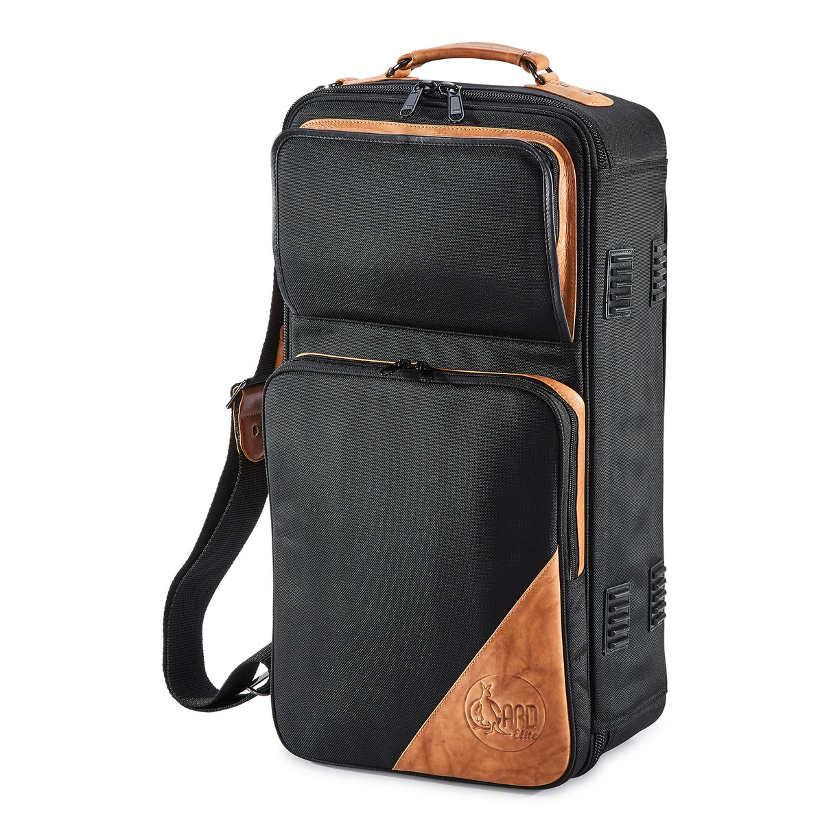 GARD 5-ECSK Elite Triple Trumpet Gig Bag - Black Cordura with Leather Trim