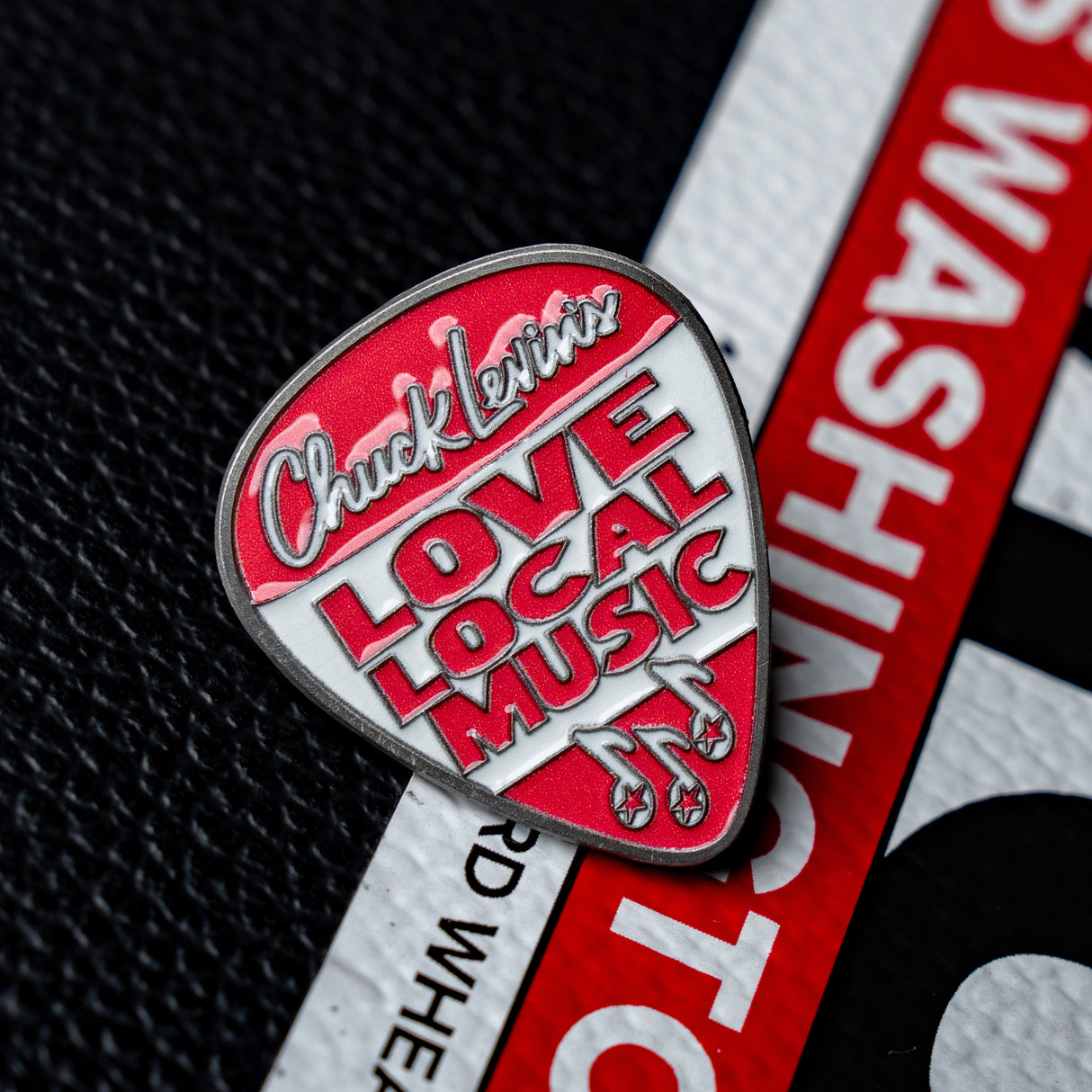 Chuck Levin's Love Local Music Lapel Pin - DC Edition