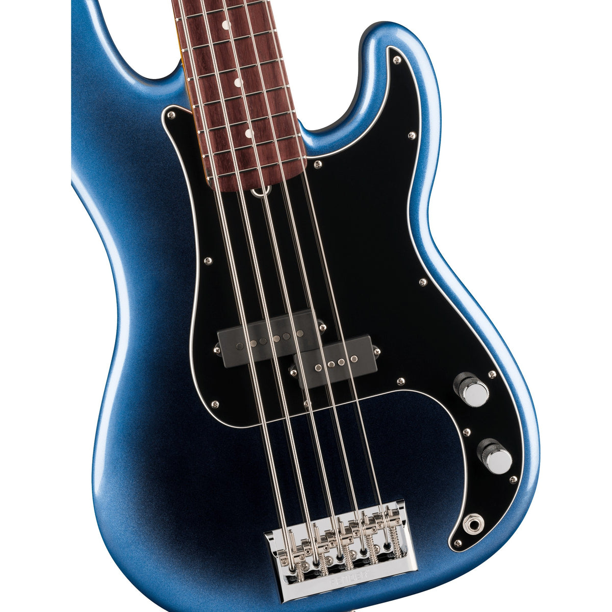 Fender American Professional Precision V 5-String Electric Bass Guitar, Rosewood Fingerboard - Dark Night