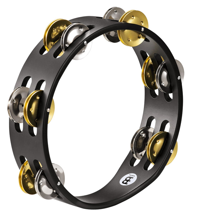 Meinl CTA2M-BK Compact Wood Tambourine Steel/Brass Jingles