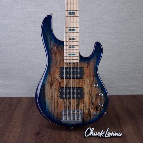 Ernie Ball Music Man Ball Family Reserve StingRay 5 HH 5-String Electric Bass Guitar - Paua Blue Burst - #F93711