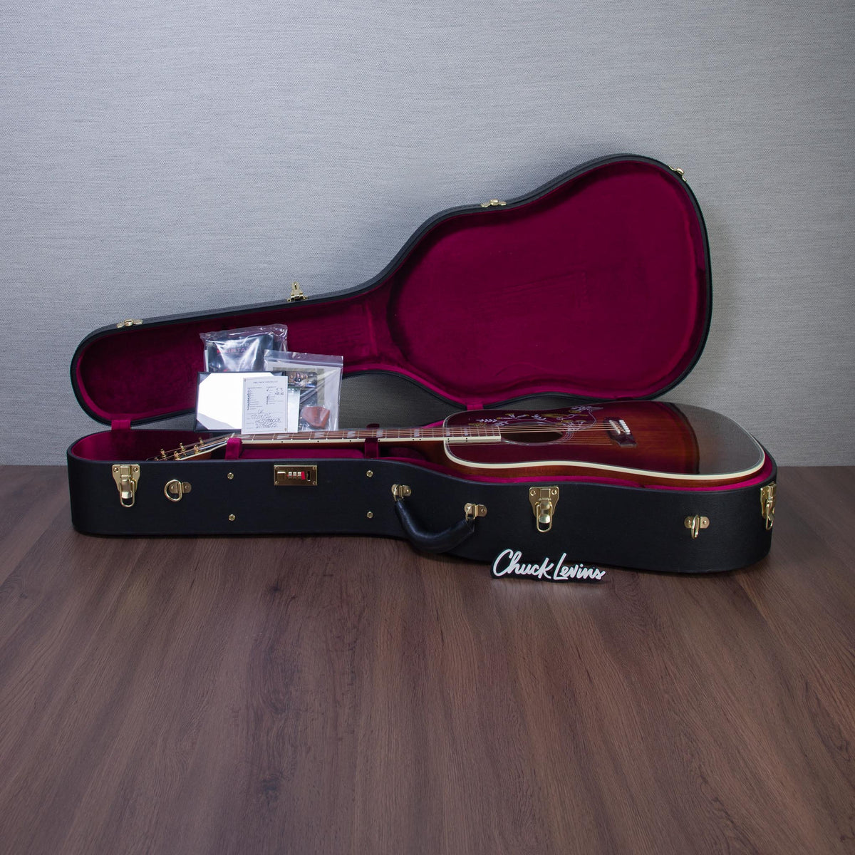 Gibson Limited Edition Custom Shop Hummingbird Anniversary Mahogany/Bearclaw Sitka Spruce Acoustic Electric Guitar - Cremona Burst - #21766022