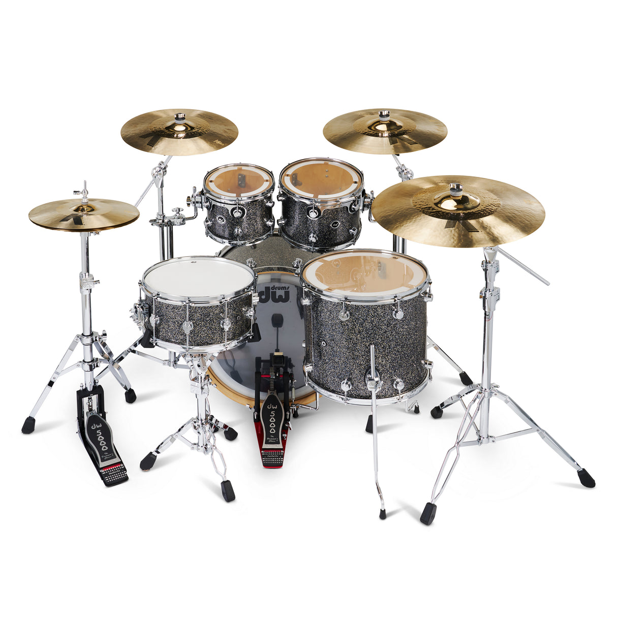 DW DWe 5-Piece Drum Kit Bundle - Black Galaxy