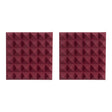 Gator GFW-ACPNL1212PBDY Burgundy 12 x 12 x 2-Inch Acoustic Pyramid Panel - 2-Pack