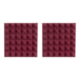 Gator GFW-ACPNL1212PBDY Burgundy 12 x 12 x 2-Inch Acoustic Pyramid Panel - 2-Pack