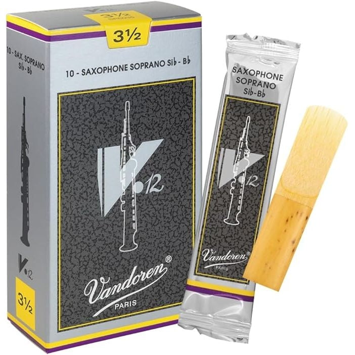 Vandoren V12 10-Pack Soprano Saxophone Reeds - 3.5
