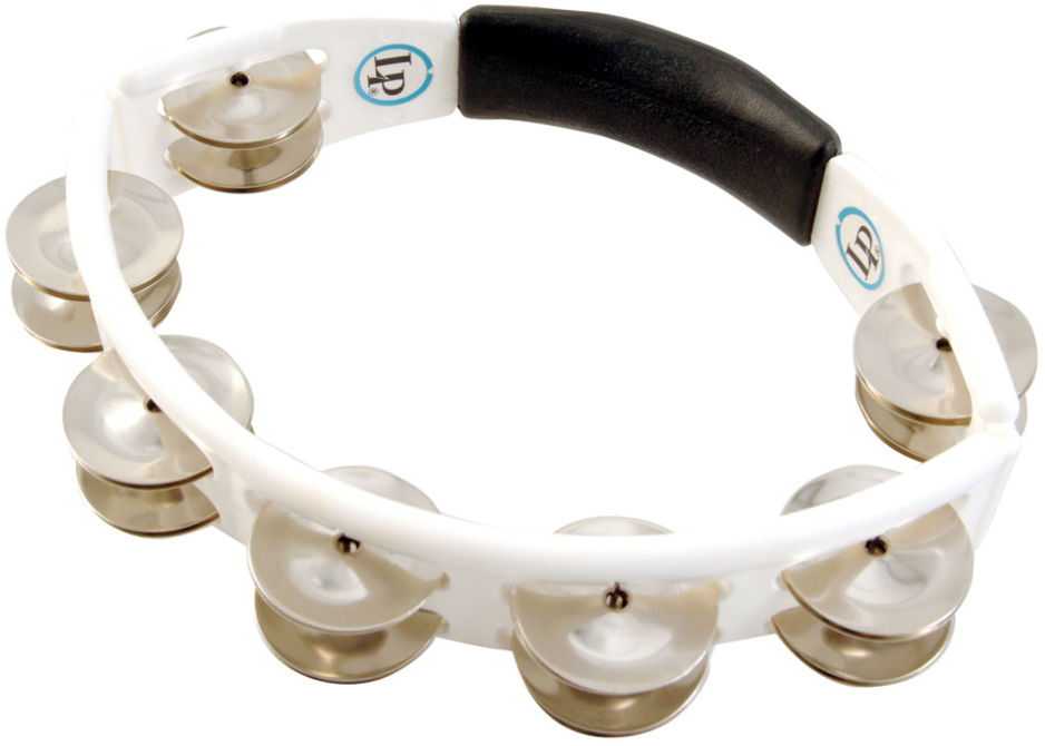 LP LP152 Cyclops Jingle Tambourine, Steel/White/Hand Held