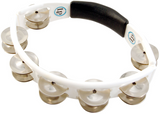 LP LP152 Cyclops Jingle Tambourine, Steel/White/Hand Held