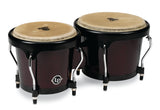LP LPA601-DW Aspire Wood Bongos, Dark Wood/Black