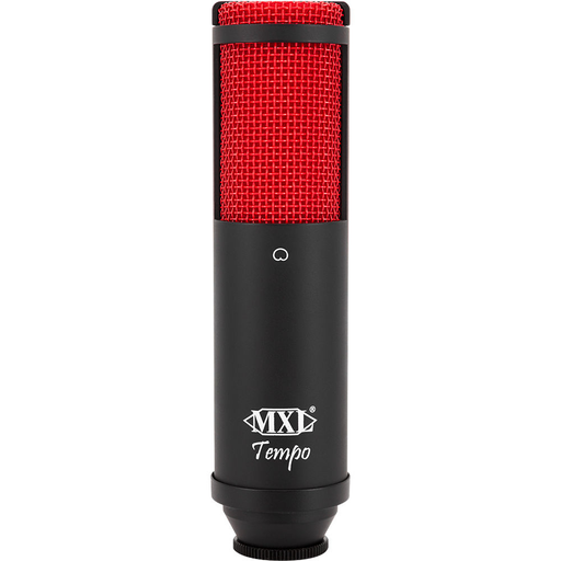 MXL Tempo USB Mic With Headphone Jack - Black Body With Red Grill