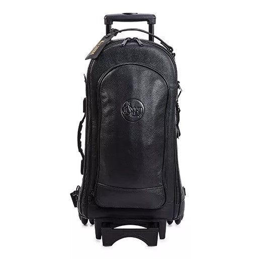 Gard 10-WBFLK Compact Triple Trumpet Wheelie Bag - Black Leather