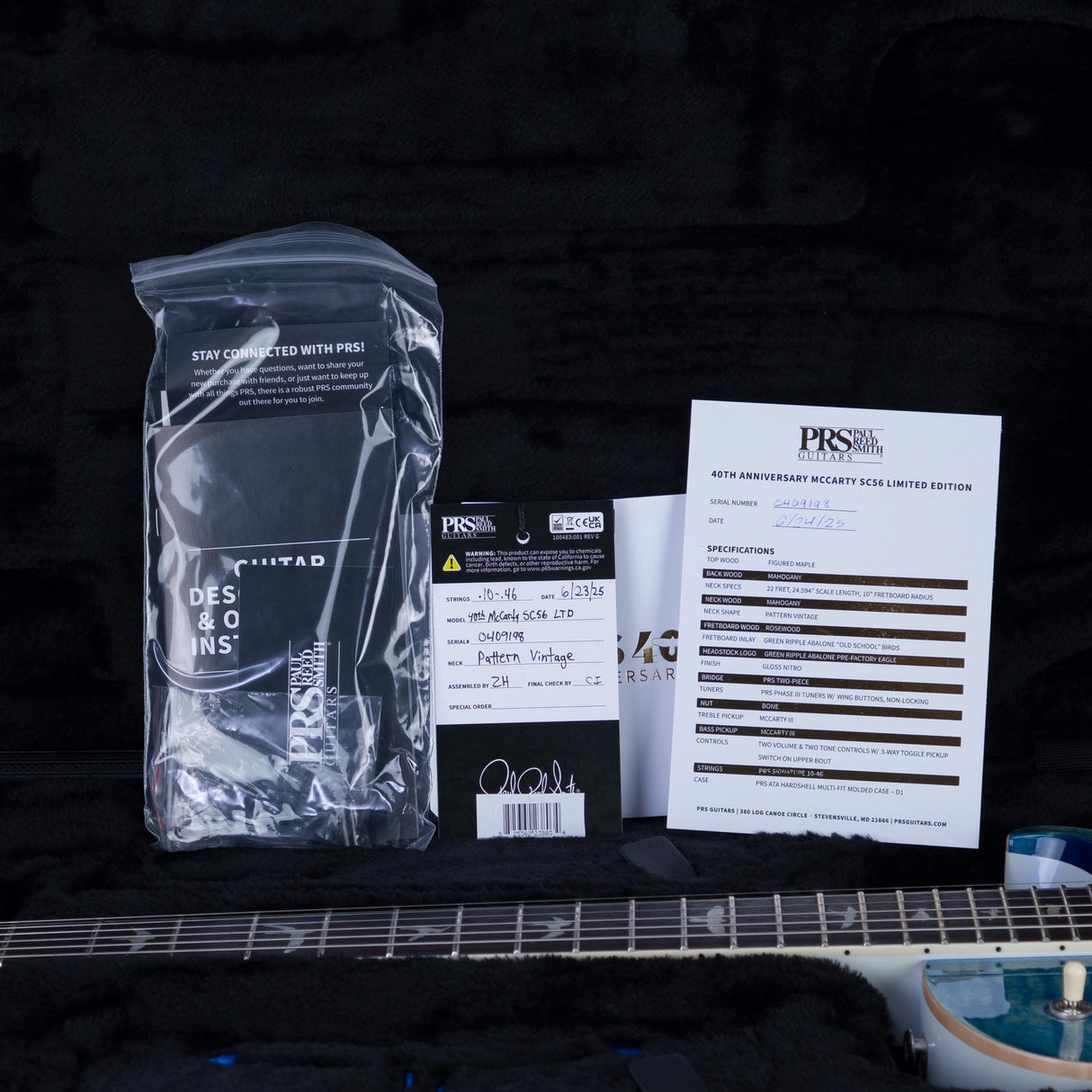 PRS Limited Edition 40th Anniversary McCarty SC56 Electric Guitar - Faded Blue Jean - #250409198