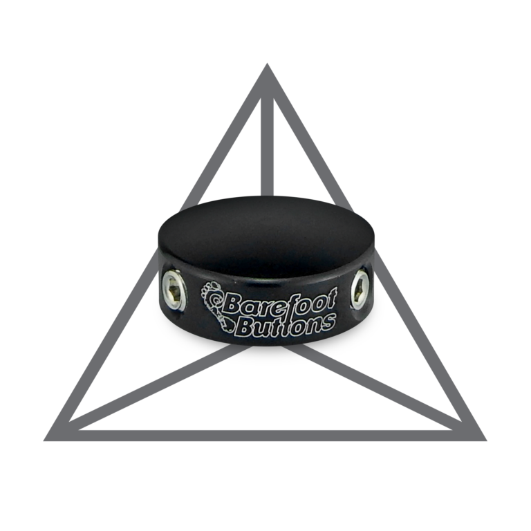 Barefoot Buttons V1 Mini Footswitch Button, Black - For Common 3PDT Switches