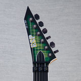 ESP USA M-I FR-DLX Flamed Maple Electric Guitar - Dark Lime Sunburst - #US23319