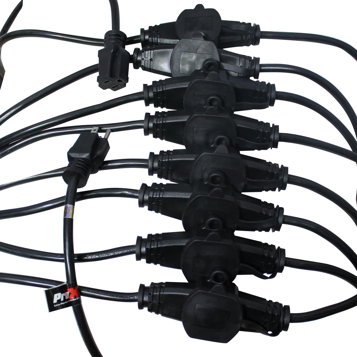 ProX XC-MEP14-529 52' Ft. Male NEMA 120VAC to 9-Outet Female Edison 14/3AWG Power Extension Cable