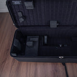 Marcus Bonna Baritone Saxophone Low A Case with Wheels - Black with Orange Trim and Badge