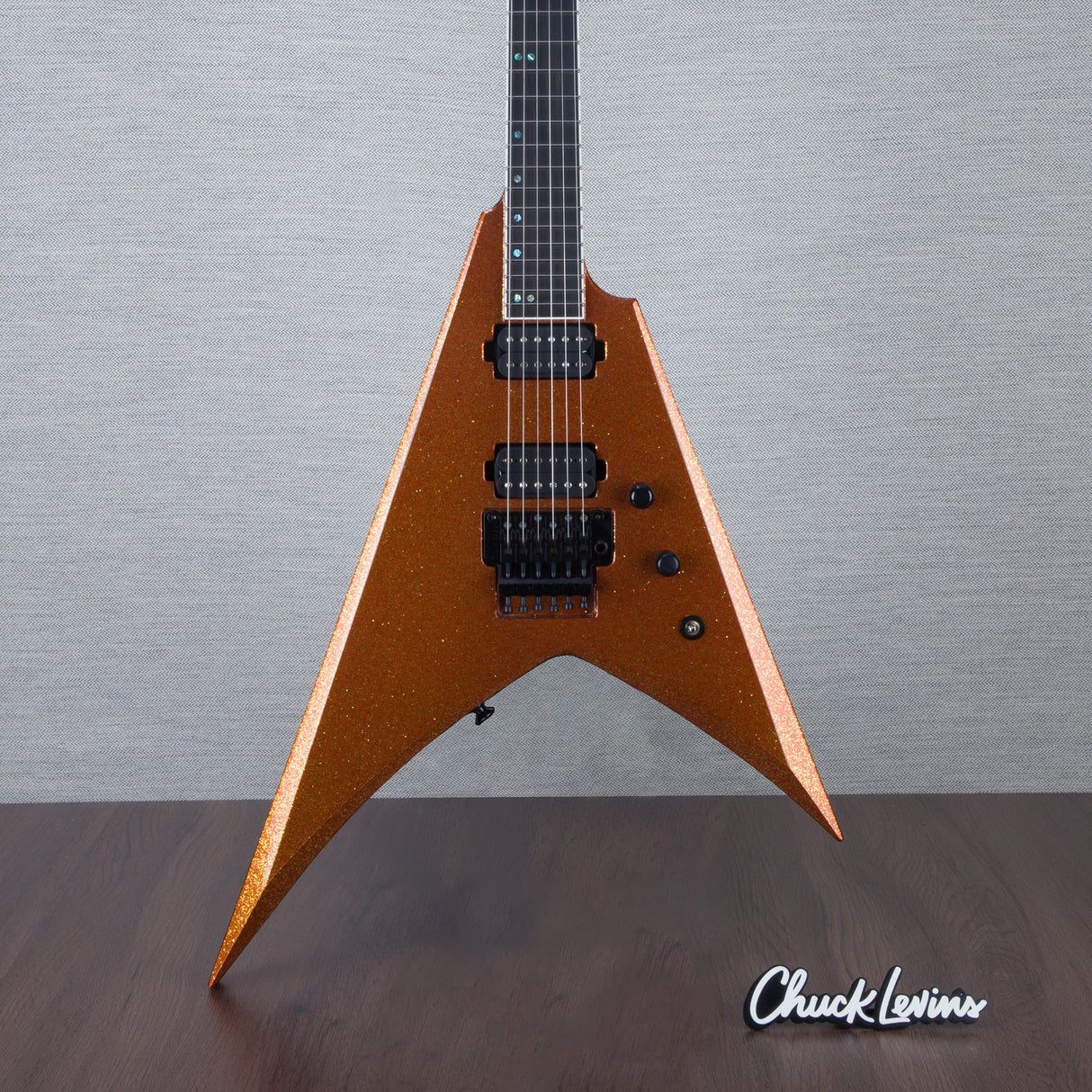 ESP USA V-II FR Electric Guitar - Rustic Copper Sparkle - #US24455 - Mint, Open Box