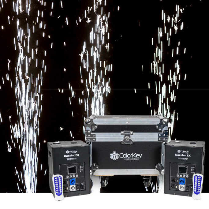 ColorKey Dazzler FX Cold Spark Machine Bundle with Case
