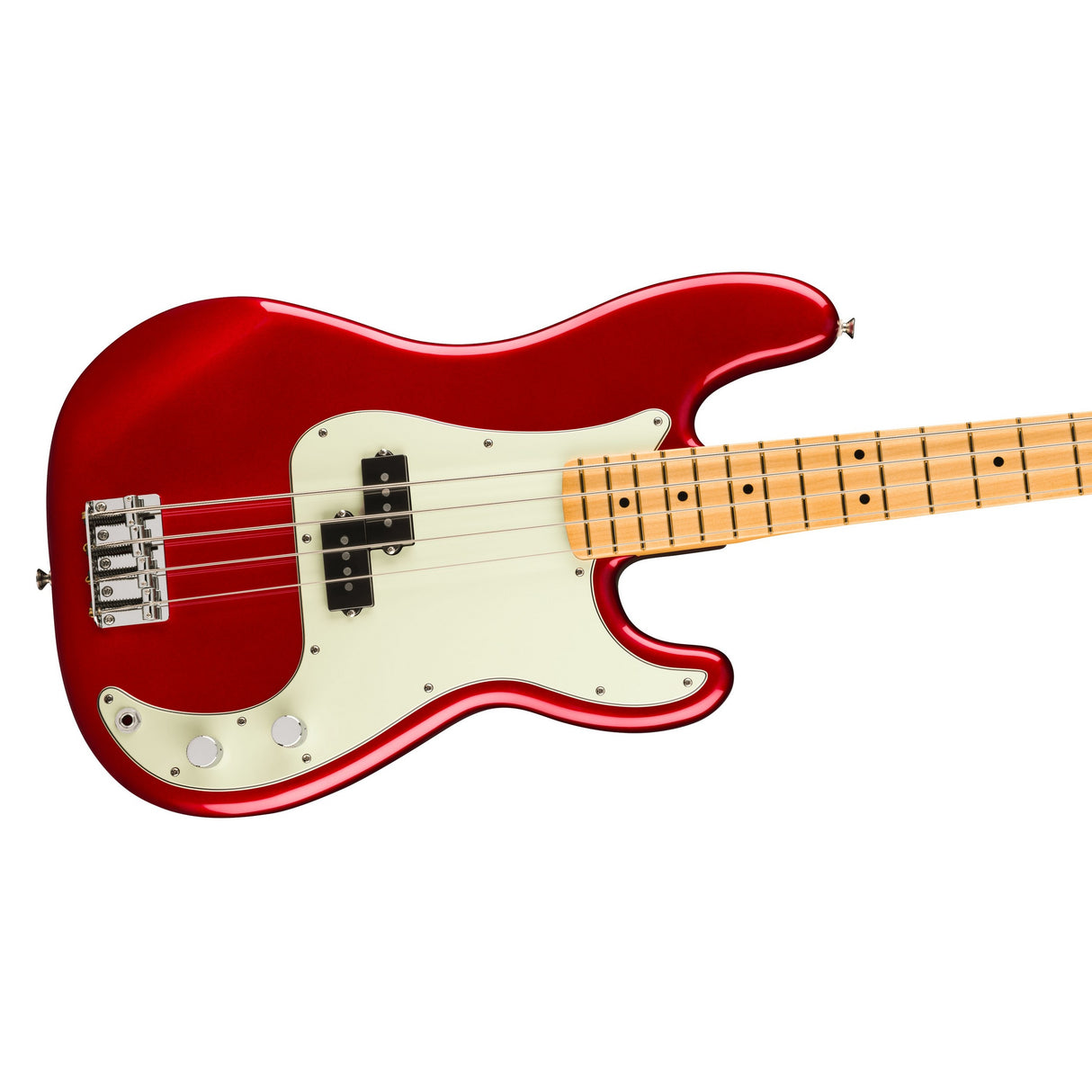 Fender 75th Anniversary Player II Precision Electric Bass Guitar, Maple Fingerboard - Candy Apple Red