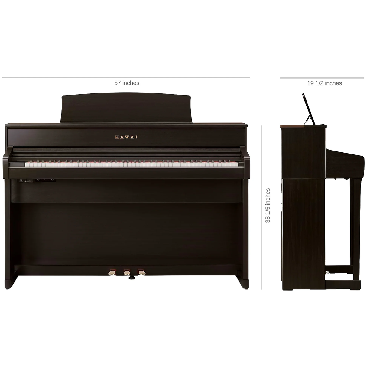 Kawai CA701 Digital Piano with Bench - Satin Black