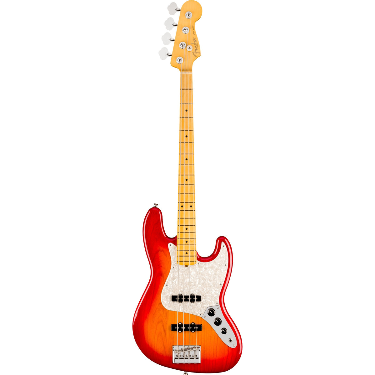Fender American Professional Jazz Electric Bass Guitar, Maple Fingerboard - Aged Cherry Burst