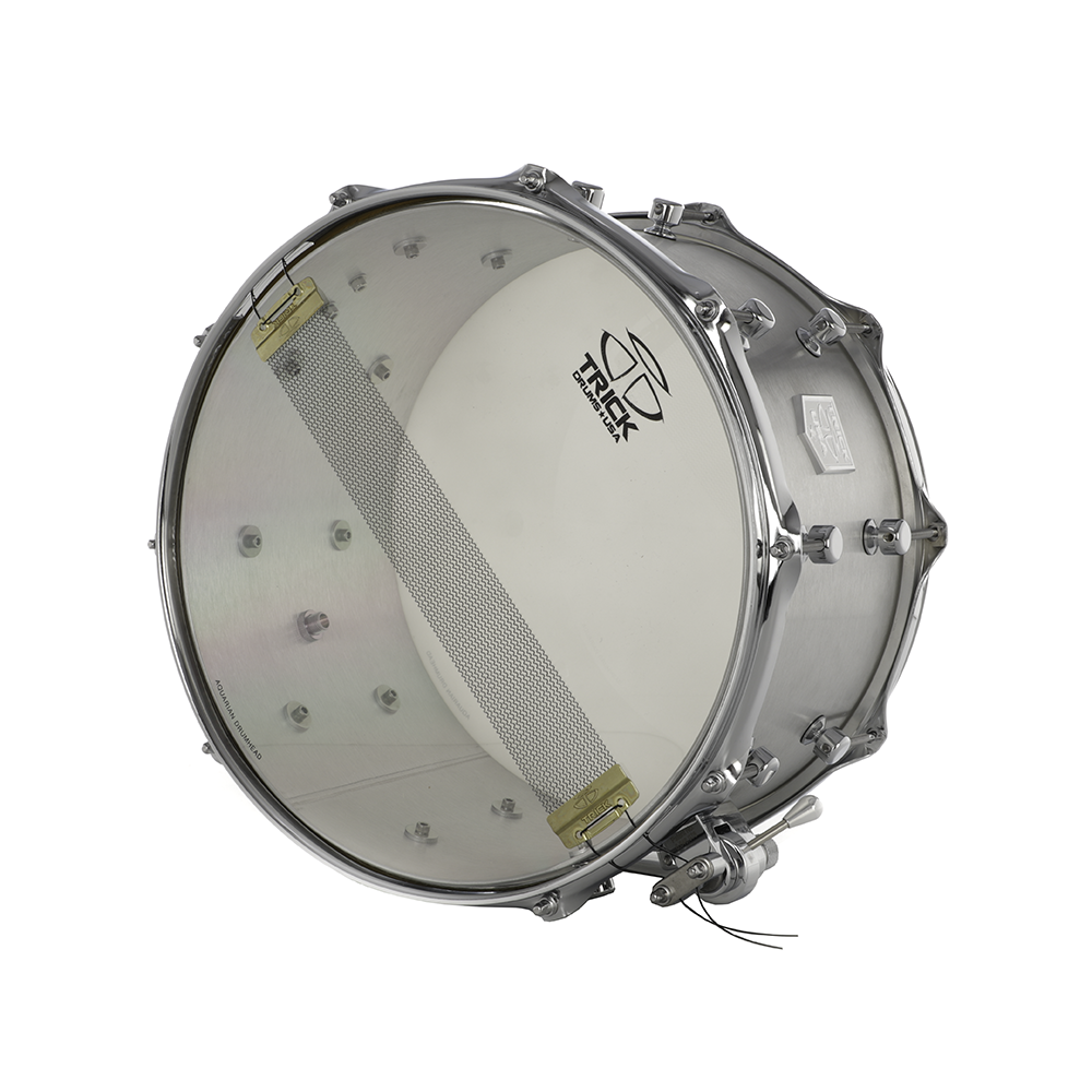 Trick 14" x 8" Aluminum Snare Drum - Raw Polished