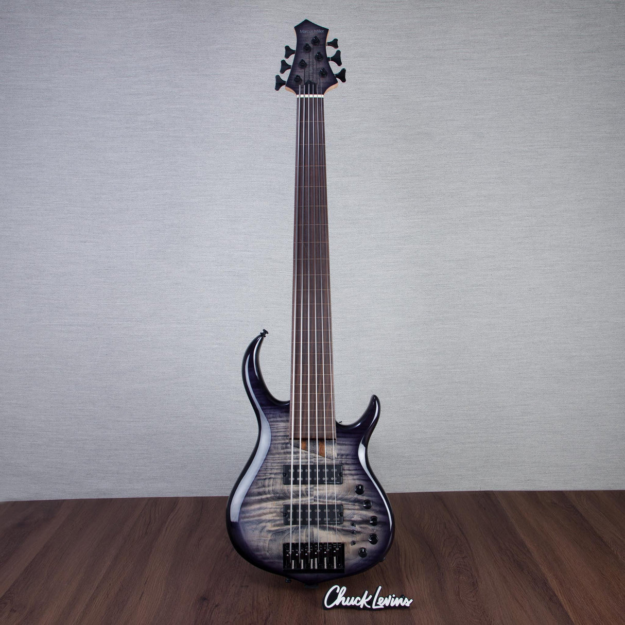Sire M7-6 Fretless 6-String Bass Guitar - Transparent Black