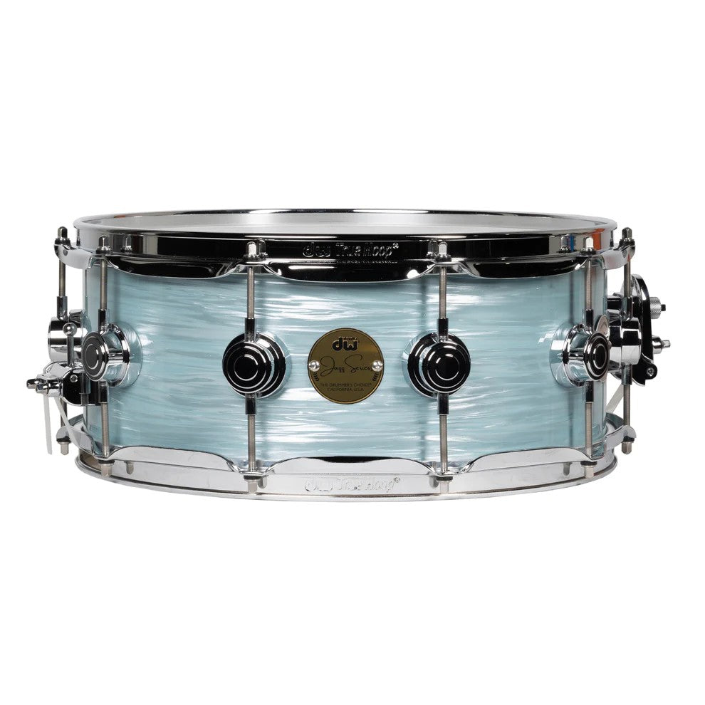 DW 5.5 x 14-Inch Collector's Series Jazz Shell Snare Drum - Pale Blue Oyster with Chrome Hardware