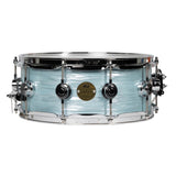 DW 5.5 x 14-Inch Collector's Series Jazz Shell Snare Drum - Pale Blue Oyster with Chrome Hardware