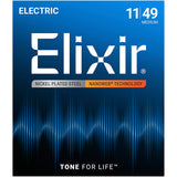 Elixir 12102 Nanoweb Coated Electric Guitar Strings With Anti-Rust, Medium (11 - 49)
