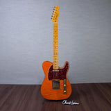 Fender Custom Shop Limited Edition Deluxe AAA Flame Custom Deluxe Telecaster Electric Guitar - Sunset Orange Transparent - #CZ590116