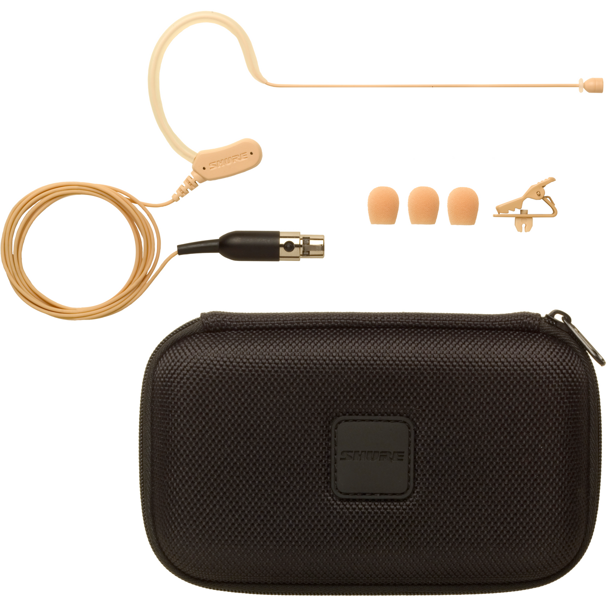 Shure MX153T/O-TQG Omnidirectional Earset Headworn Microphone - Tan - New
