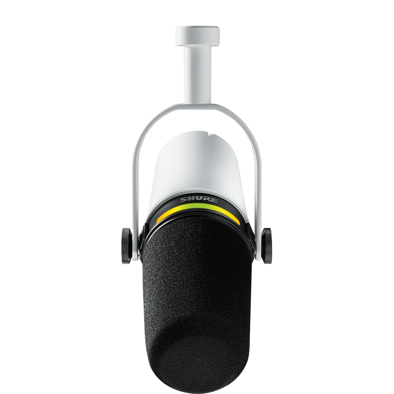 Shure MV7+-W with Earbuds Podcasting Bundle - White