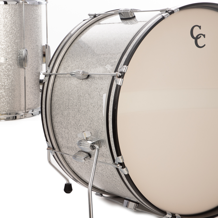 C&C Drums Player Date II Big Band 3-Piece Shell Pack - Silver Sparkle Wrap