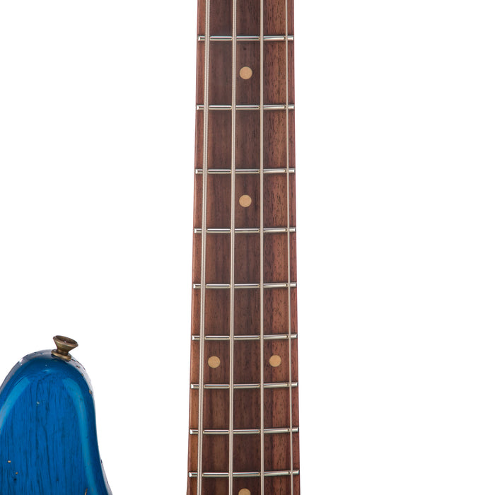 Fender Custom Shop 1961 Jazz Bass, Ash Heavy Relic - Sapphire Blue Transparent - CHUCKSCLUSIVE - #R118315