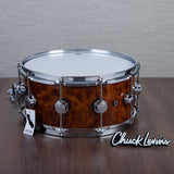 DW 6.5 x 14-Inch Collector's Maple Exotic Series Snare Drum - Natural Lacquer over Camphor Burl