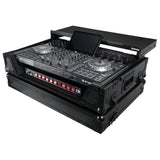 ProX XS-PRIME4WLTBL ATA Flight Case For Denon PRIME 4 G2/PRIME 4 MK2 DJ Controller with Laptop Shelf 1U Rack Space and Wheels - Black
