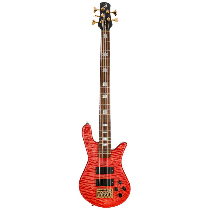 Spector USA Custom NS-5H2 5-String Bass Guitar - Faded Red Stain Gloss