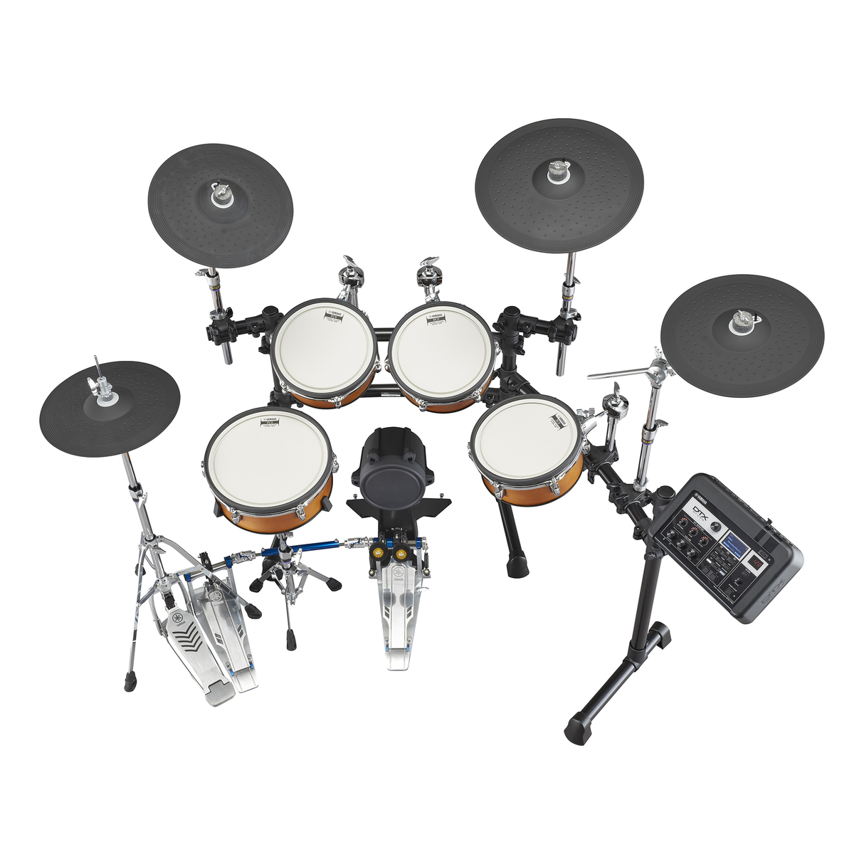 Yamaha DTX8K-X RW Electronic Drum Kit, TCS Pads- Real Wood Finish