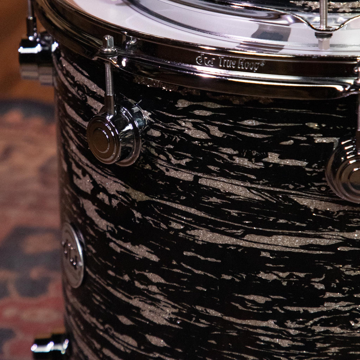 DW Collector's Series 333 4-Piece Shell Pack with 22-Inch Kick - FP - Black Oyster Glass