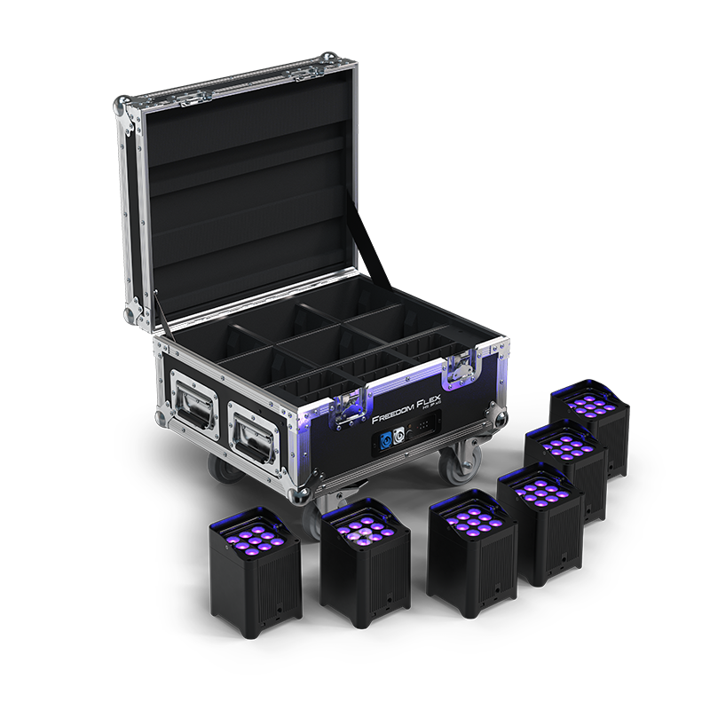 Chauvet DJ Freedom Flex H9 IP X6 Wash Lights with Rolling Case