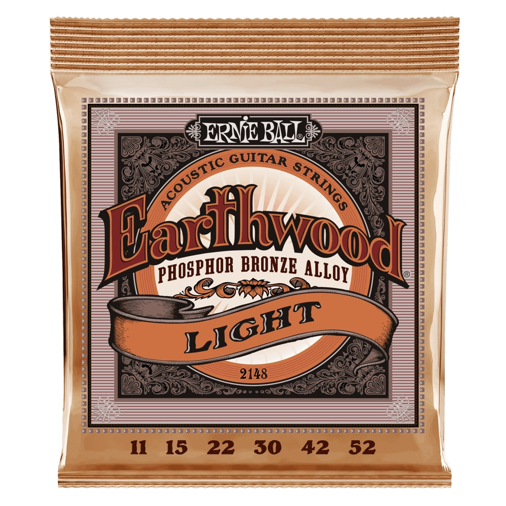 Ernie Ball Light Earthwood Phosphor Bronze 11-52 Gauge Acoustic Guitar Strings