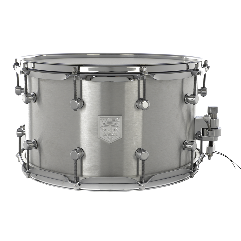 Trick 14" x 8" Aluminum Snare Drum - Raw Polished