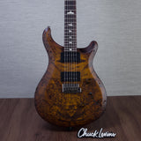 PRS S2 Custom 24 Poplar Burl Electric Guitar - Black Gold Burst - #26S2089384