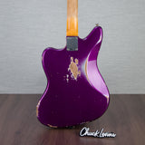 Fender Custom Shop 1965 Jaguar Electric Guitar Heavy Relic - Faded Purple Metallic - #R141588