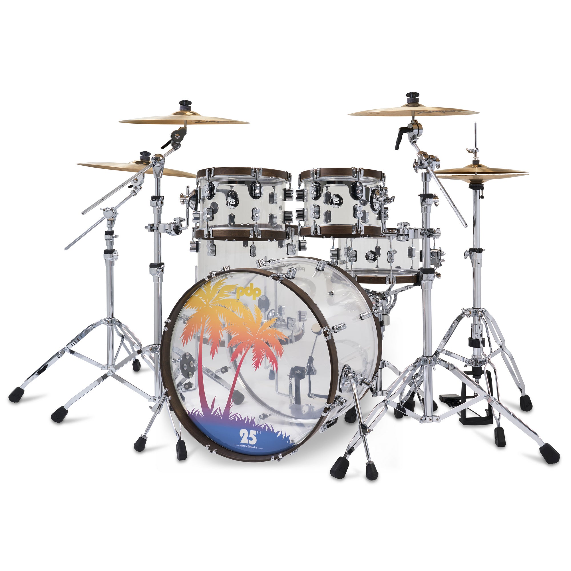 PDP 25th Anniversary 4-Piece Drum Kit - Clear Acrylic – Chuck