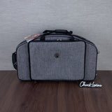 Marcus Bonna Double Case for Alto and Soprano Sax with Curved Detachable Neck - Cationic Gray